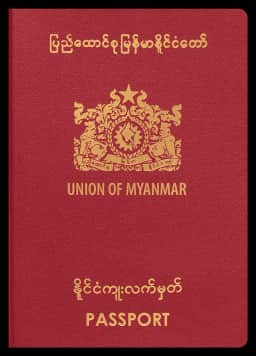 passport of Myanmar (Burma)