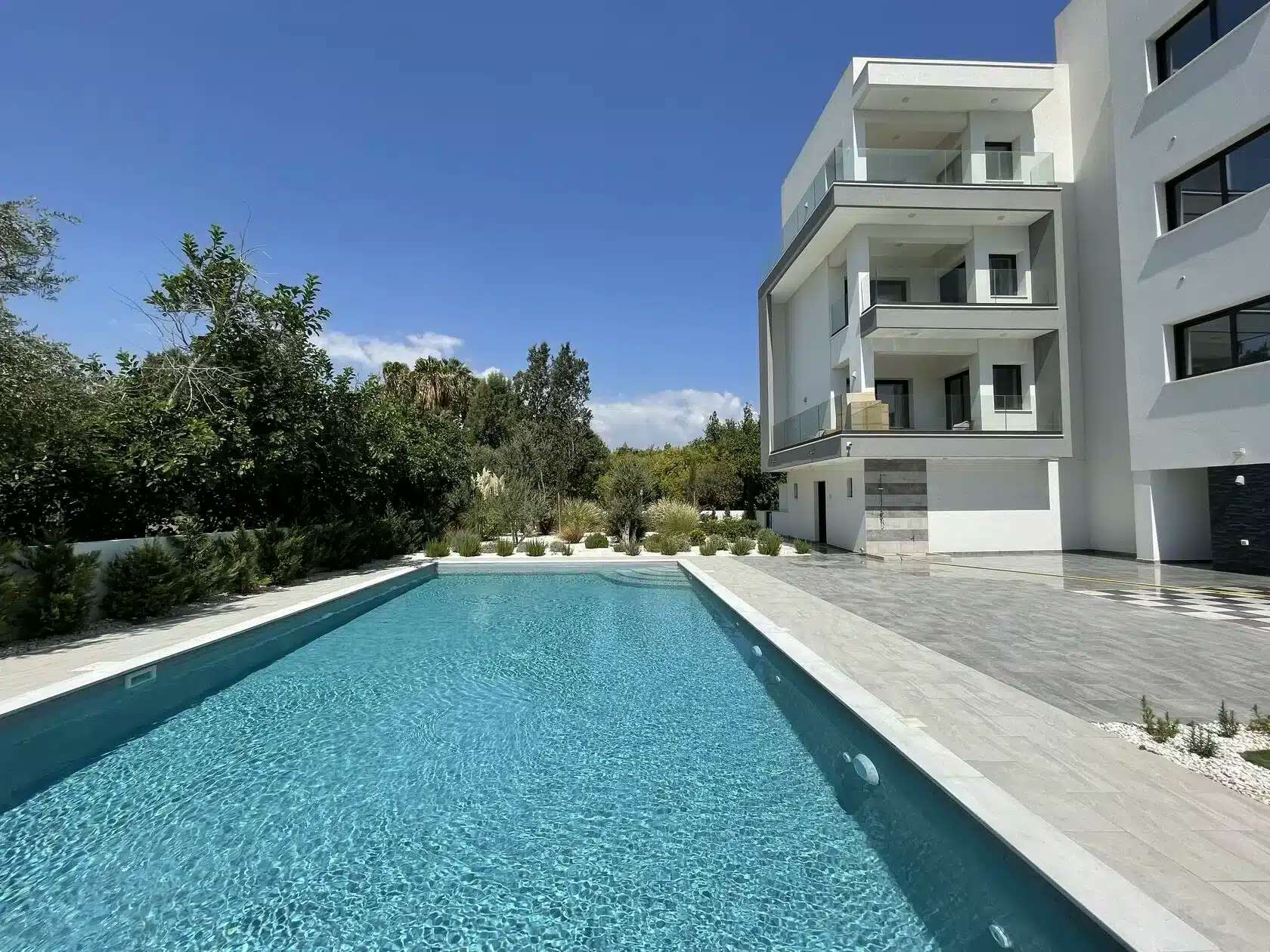 Apartments in a residential complex with a swimming pool near the sea 1