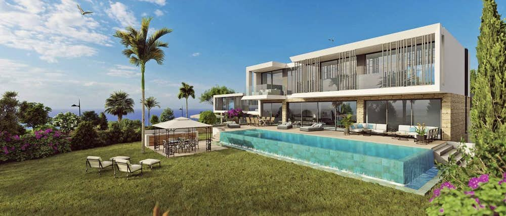 Modern villas with pool and garden not fae from seaside 1