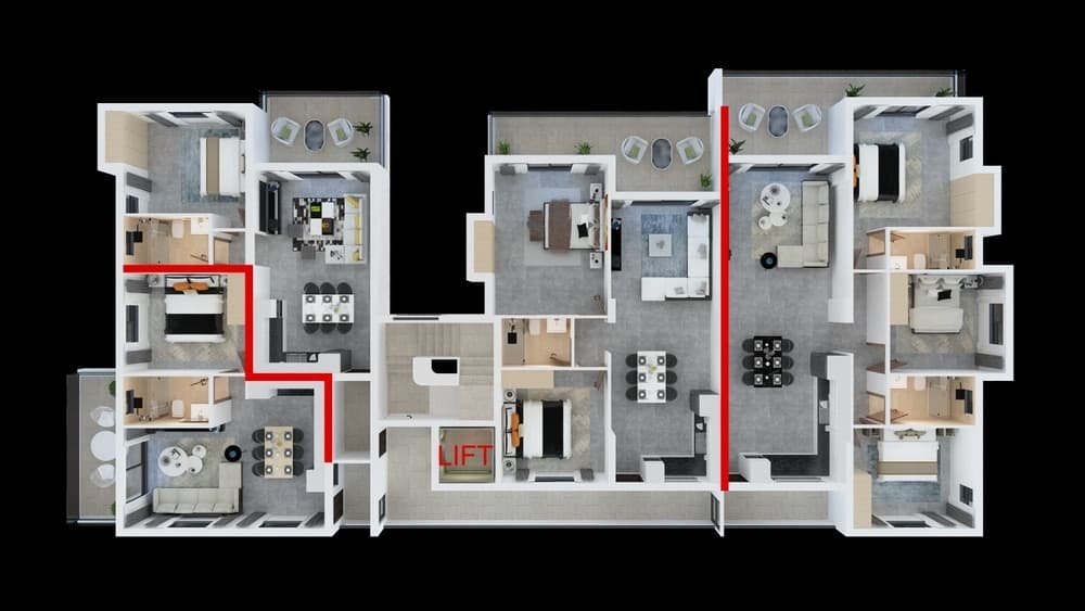 Apartments in a residential complex of premium class 13