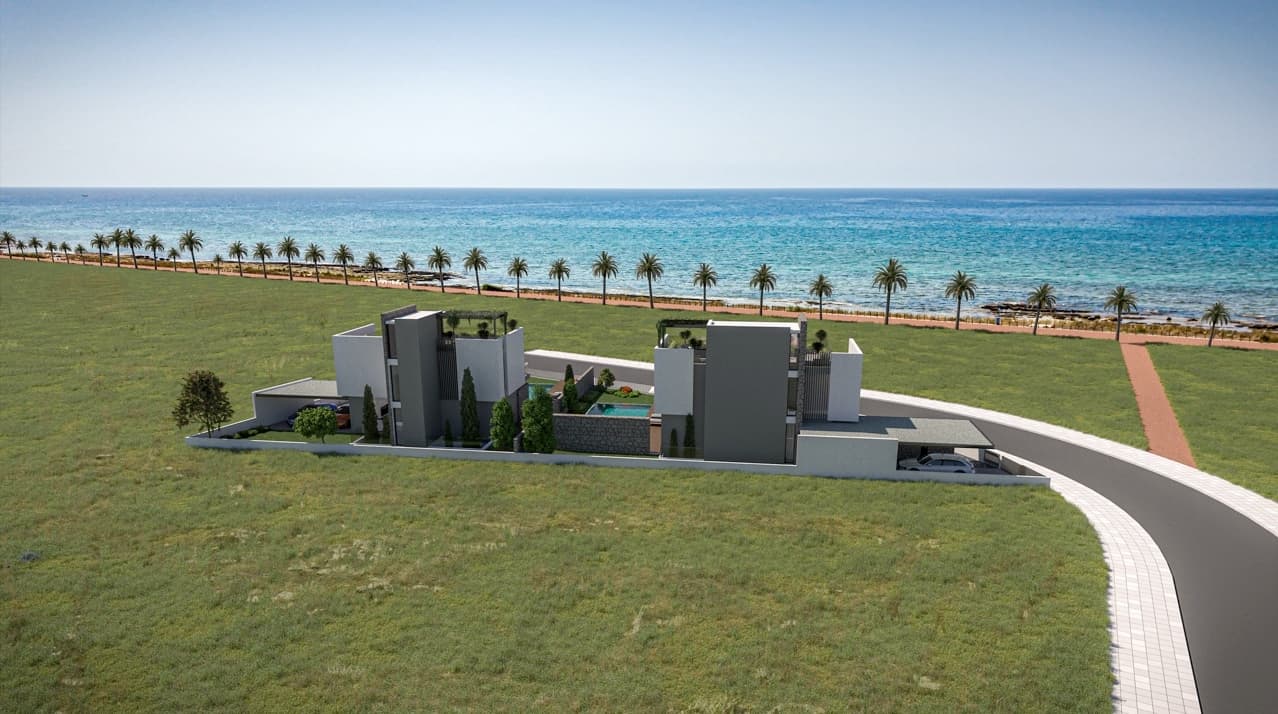 Three-storey villa with a swimming pool in a complex on the first coastline 10