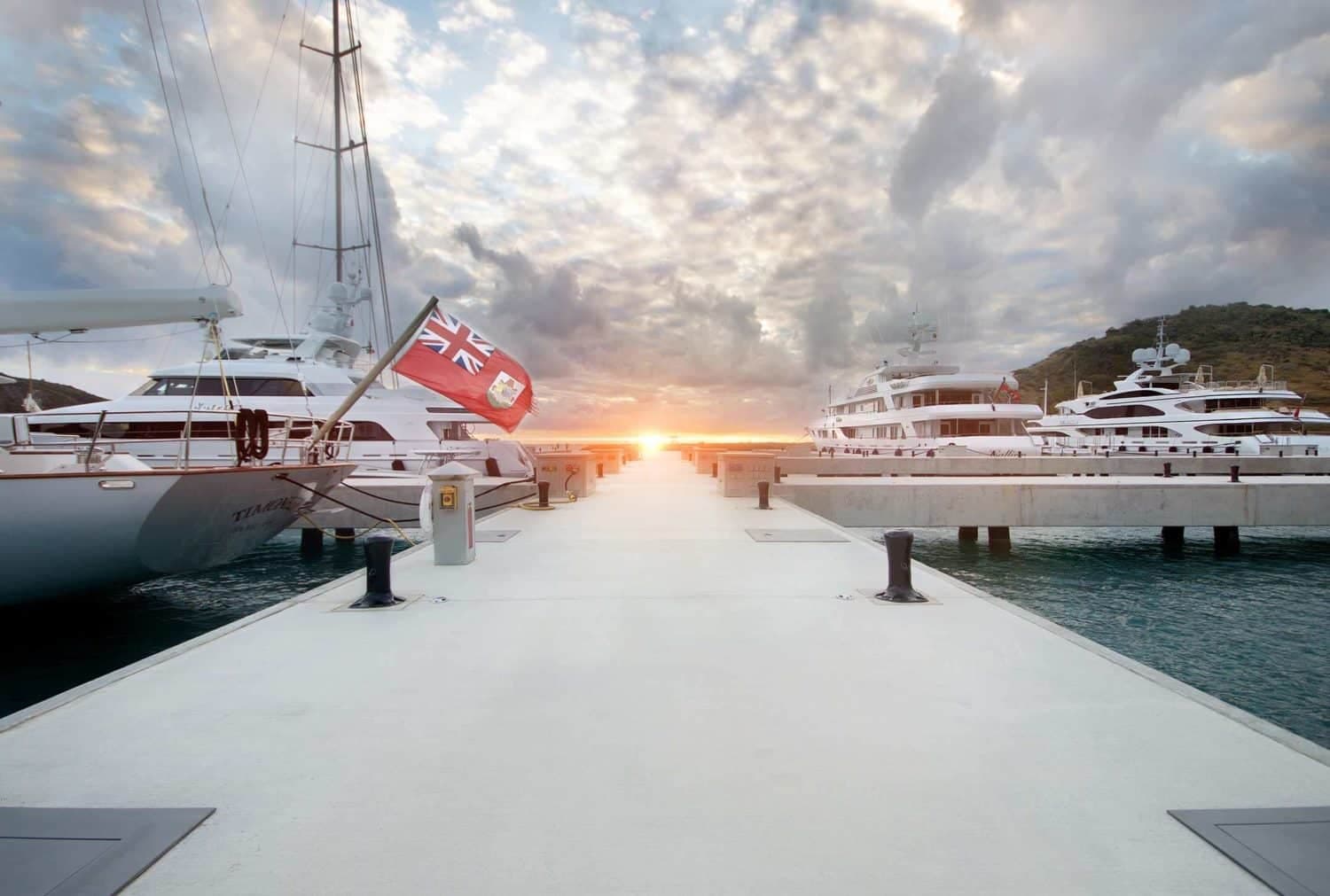 Yacht mooring at Christophe Harbor Resort 6