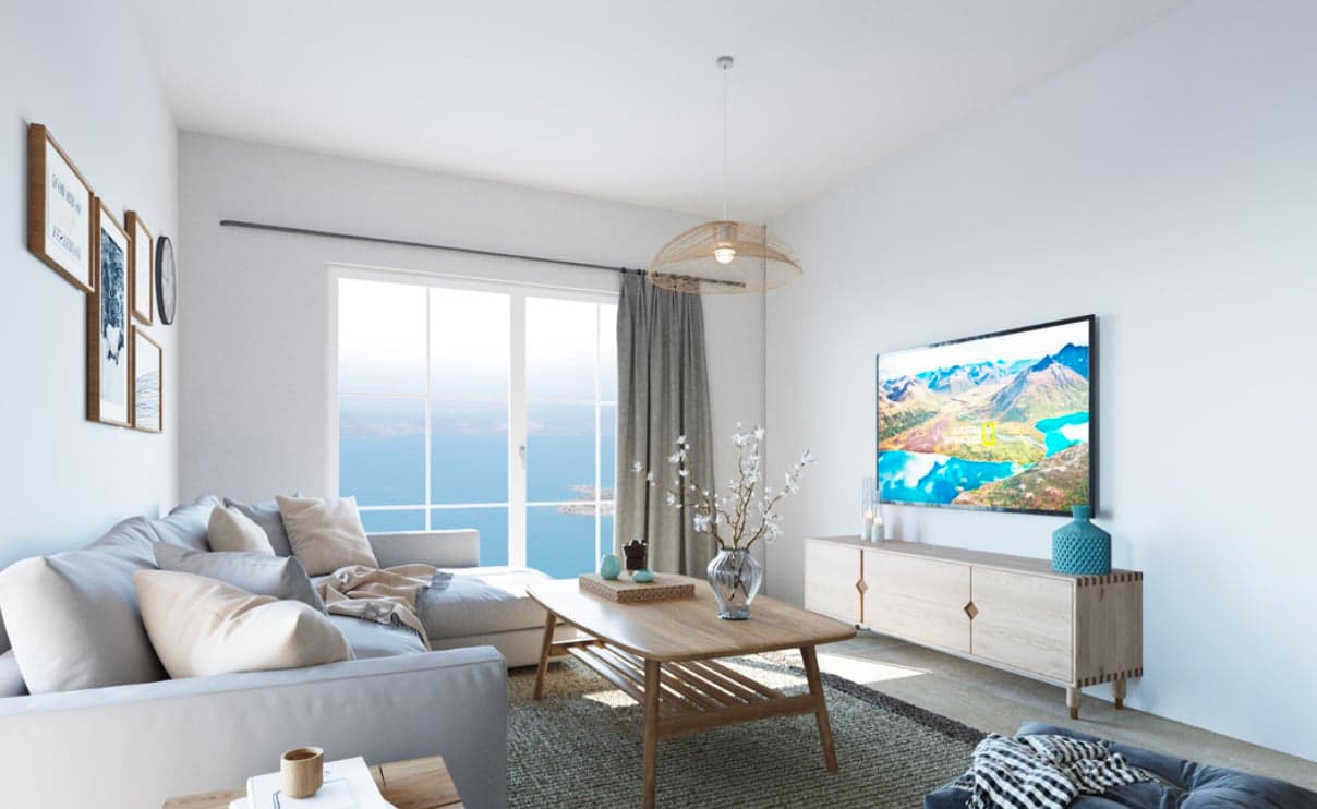 Three-bedroom apartment in a residential complex with a swimming pool 5