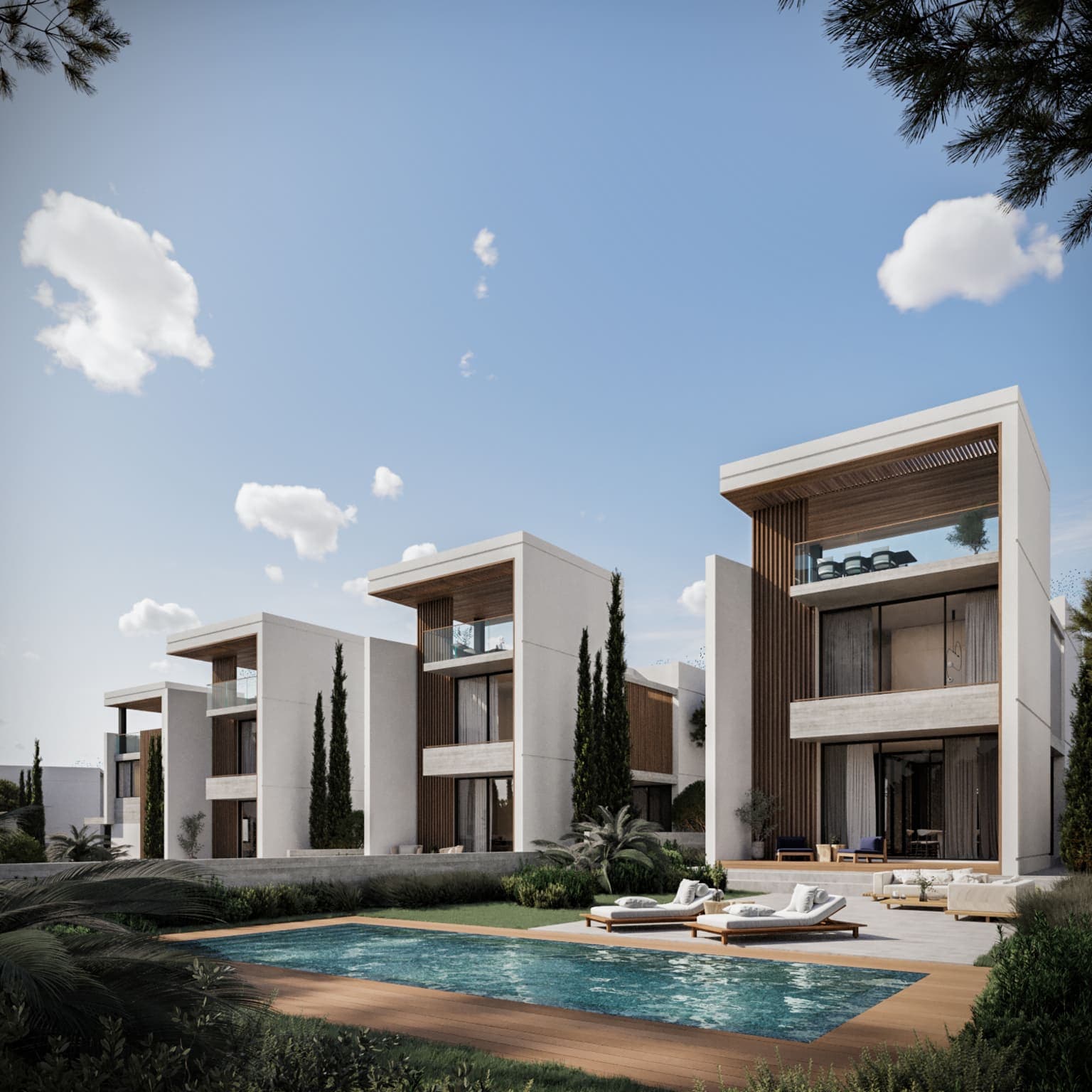 View villas in resort area, Chloraka, Paphos 1