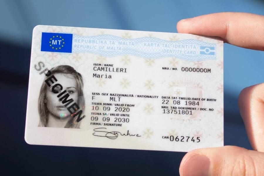 Biometric permanent residence card in Malta