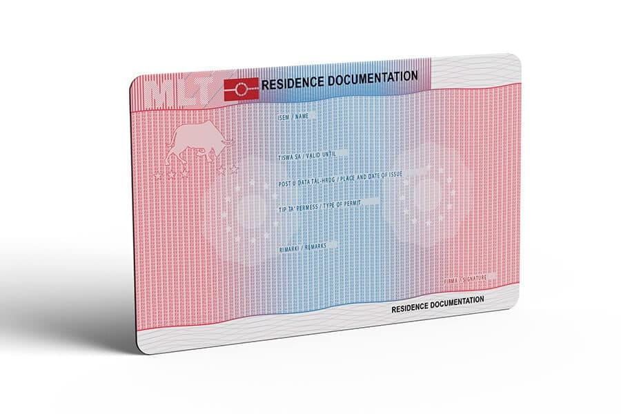 What does a residence permit card looks like