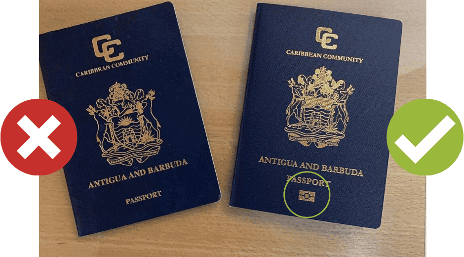 Passport of Antigua and Barbuda: the difference between a machine-readable passport and a biometric one