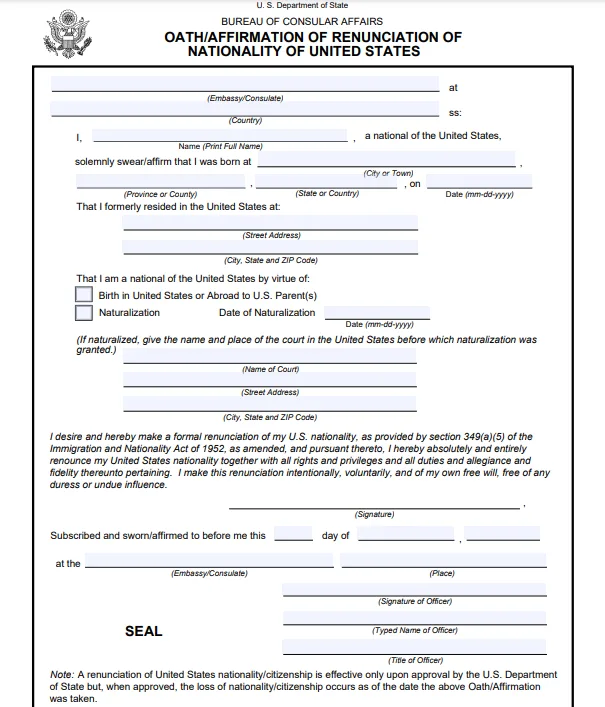 How To Renounce US Citizenship: Updated Step-by-Step Guide in 2026