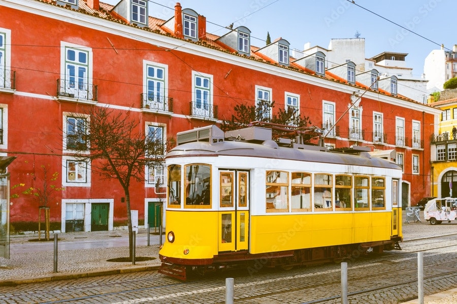 Life in Portugal — Yellow tram in Lisbon