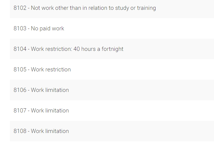 У каждой визы может быть много условий,
