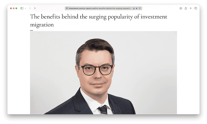 Benefits behind the surging popularity of investment migration